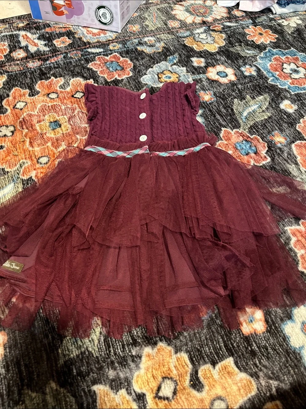 Matilda Jane Plum Cable Knit Girls Sweater